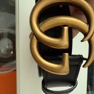 Gucci Black and Gold Belt